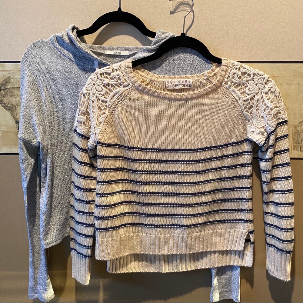 2 FOR 1 DEAL! Gray and Tan Tops!
